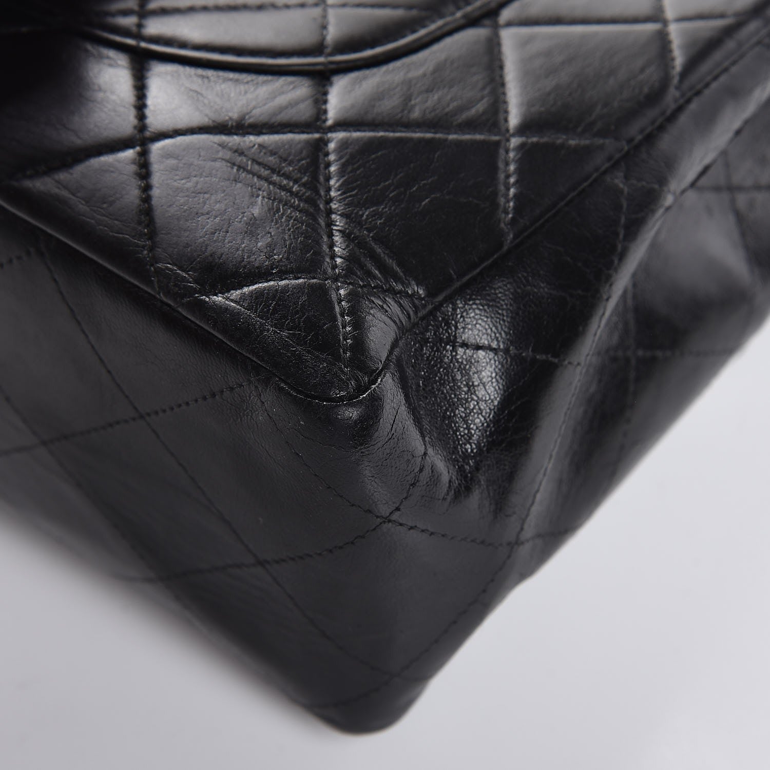 Chanel Lambskin Quilted Jumbo Single Flap Black 14 of 16