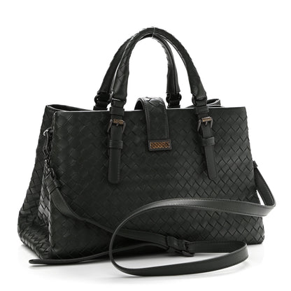 Bottega Veneta Nappa Intrecciato Small Roma Tote Dark Green 3 of 11
