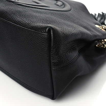 Gucci Pebbled Calfskin Medium Soho Chain Shoulder Bag Black 10 of 10