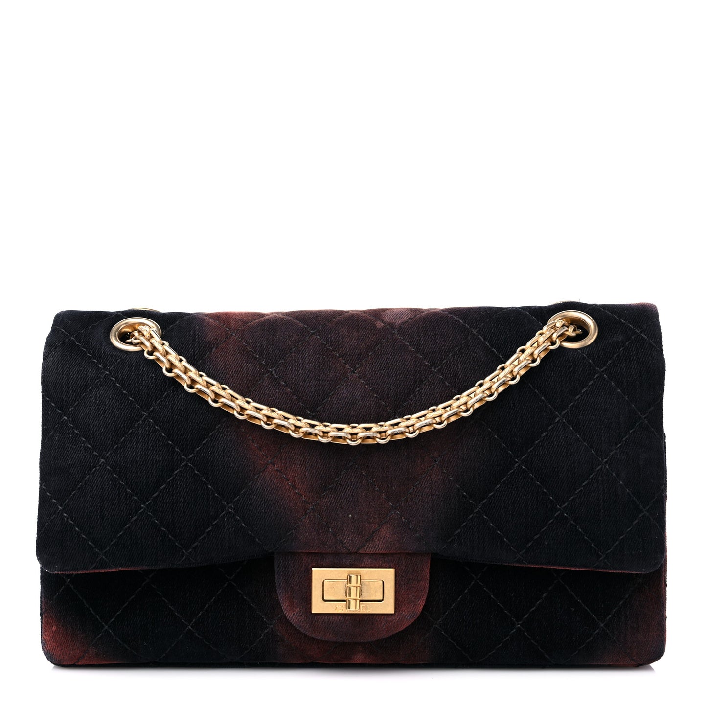 Ombre Velvet Quilted 2.55 Reissue 225 Flap Navy
