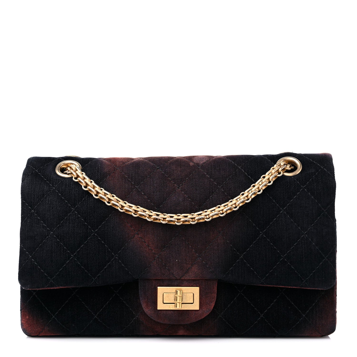 Chanel Ombre Velvet Quilted 2.55 Reissue 225 Flap Navy 1 of 16