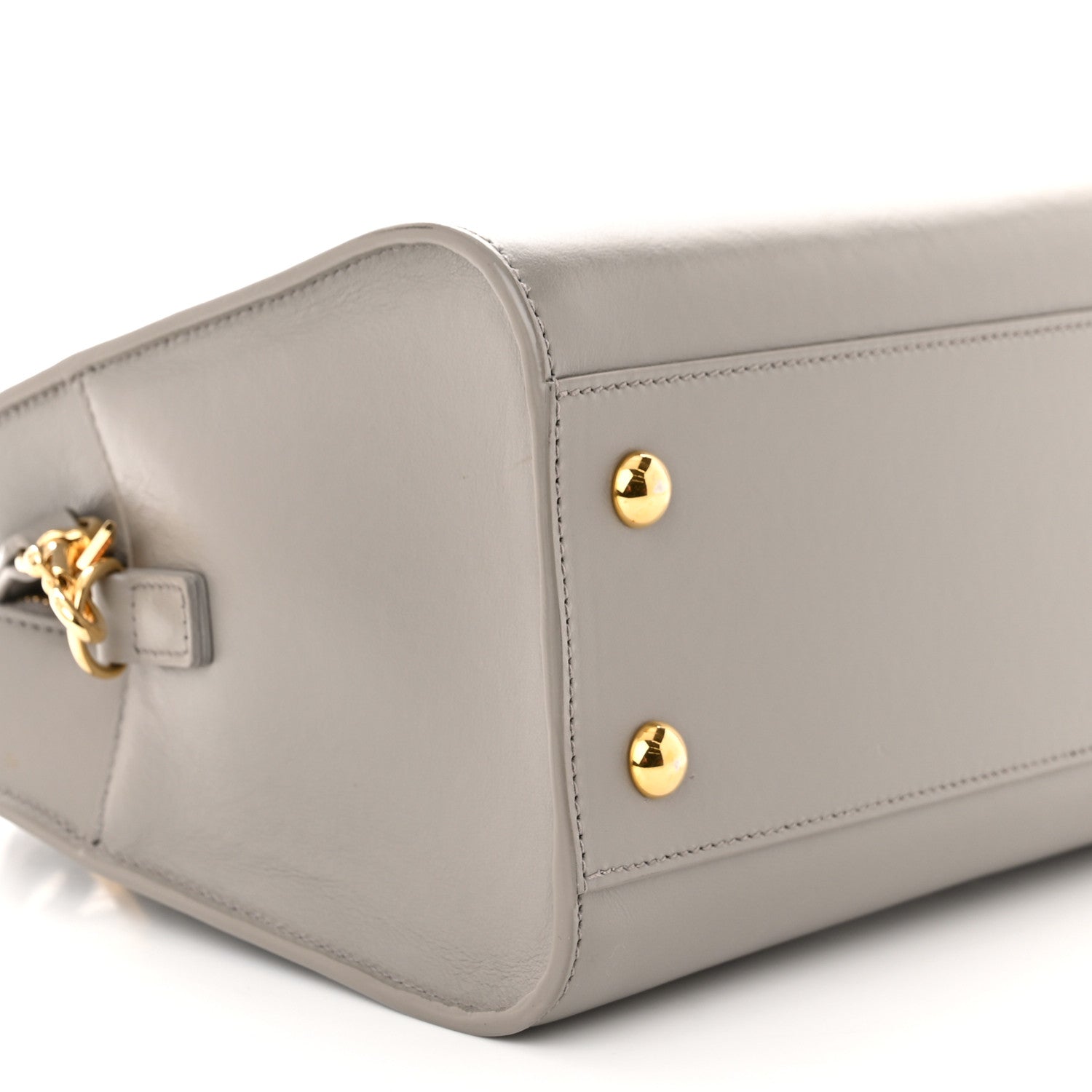 Saint Laurent Calfskin Monogram Baby Cabas Fog 9 of 12