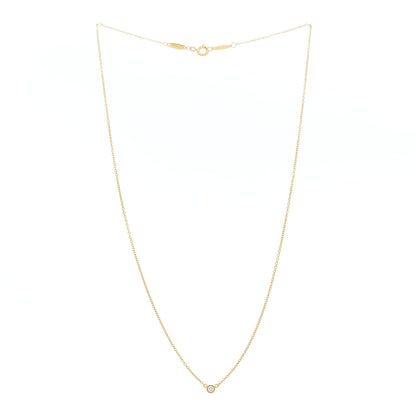 Tiffany 18K Yellow Gold Diamond .20ct Elsa Peretti Diamonds by the Yard Pendant Necklace 3 of 4