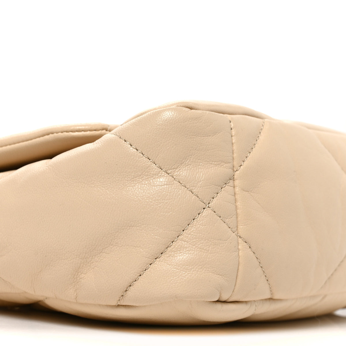 Chanel Goatskin Quilted Medium Chanel 19 Flap Beige 9 of 10