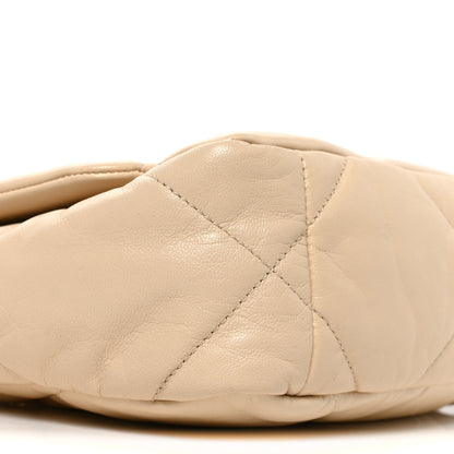 Chanel Goatskin Quilted Medium Chanel 19 Flap Beige 9 of 10