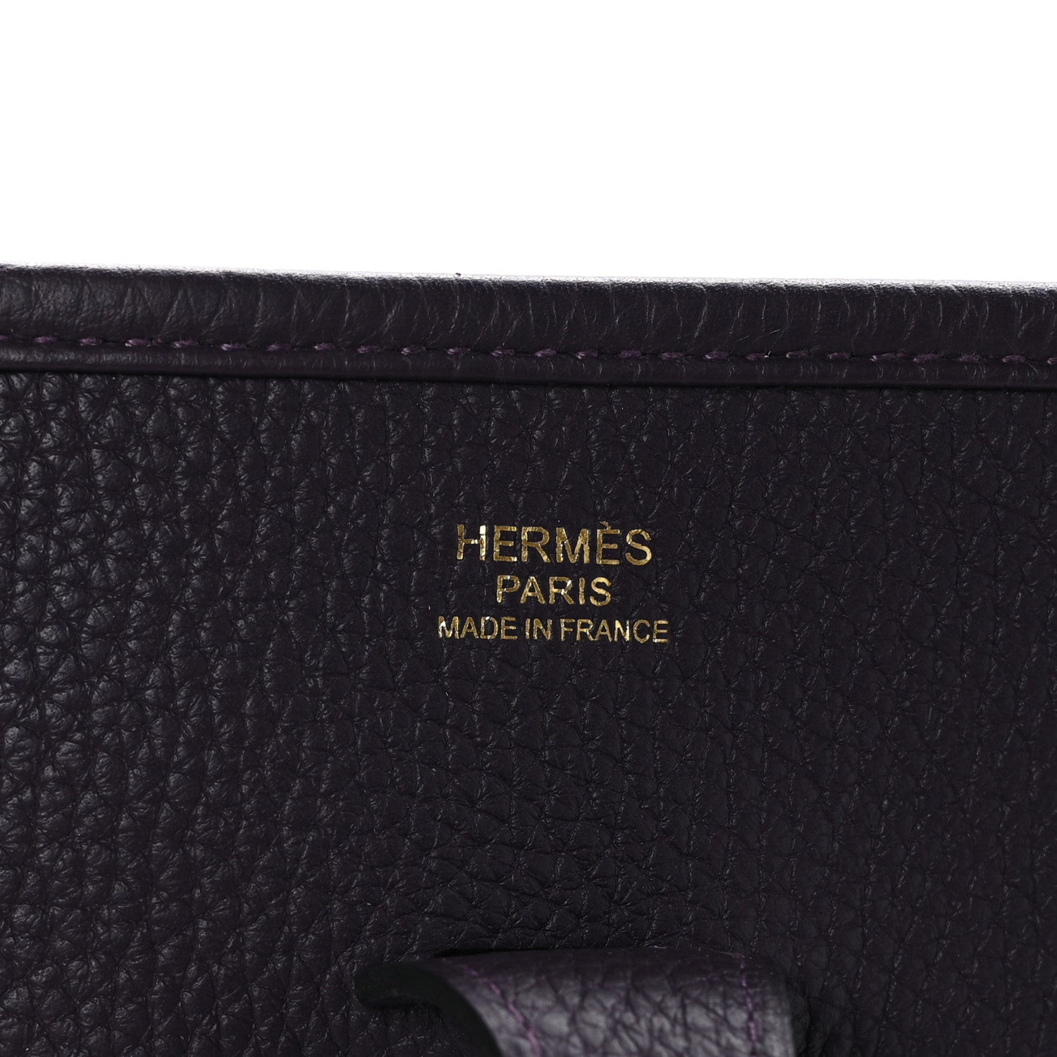 Hermes Taurillon Clemence Evelyne III PM Raisin 5 of 8