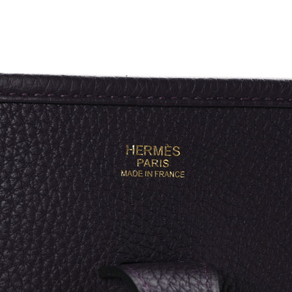 Hermes Taurillon Clemence Evelyne III PM Raisin 5 of 8