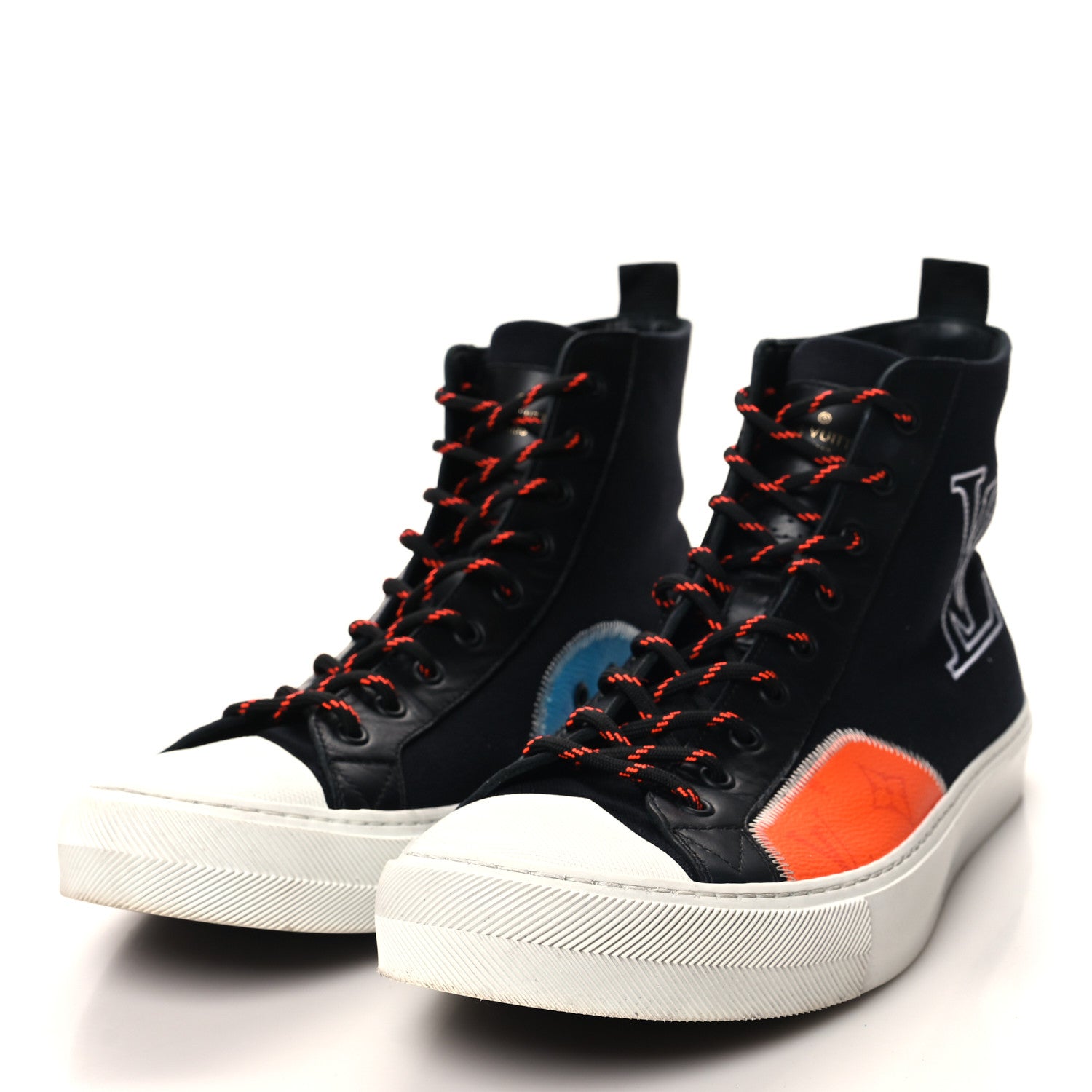 Louis Vuitton Canvas LV Forever Mens Tattoo Sneaker Boots 10 Black 3 of 8