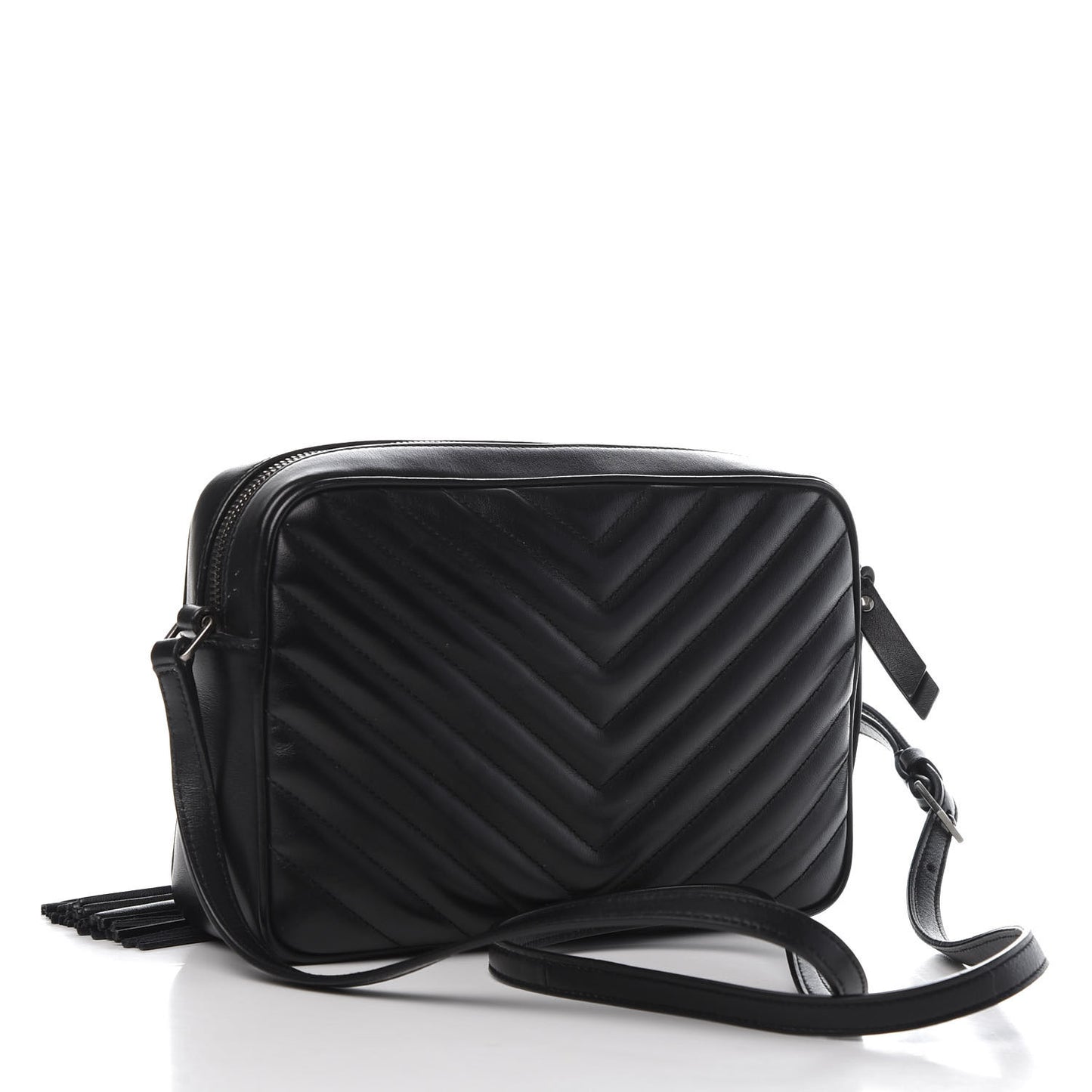 Calfskin Matelasse Monogram Lou Camera Bag Black