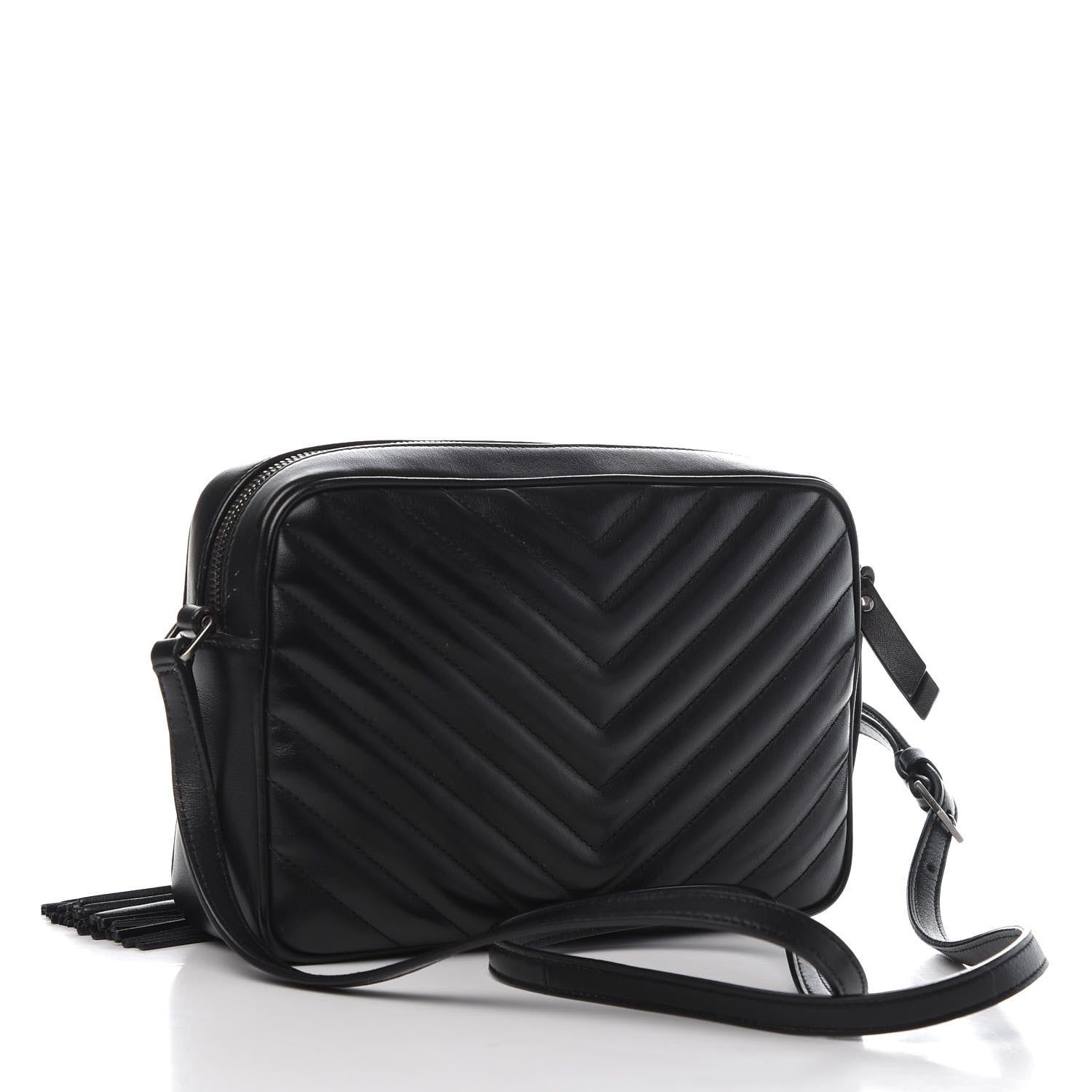 Saint Laurent Calfskin Matelasse Monogram Lou Camera Bag Black 3 of 10