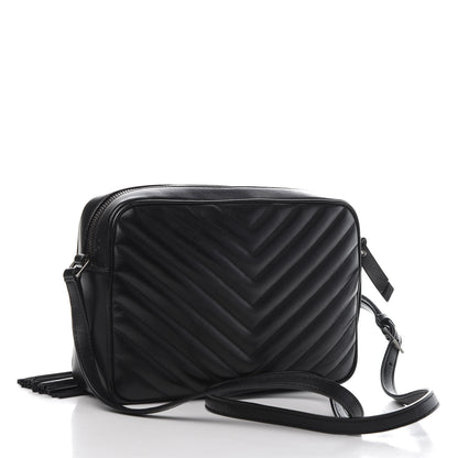 Saint Laurent Calfskin Matelasse Monogram Lou Camera Bag Black 3 of 10