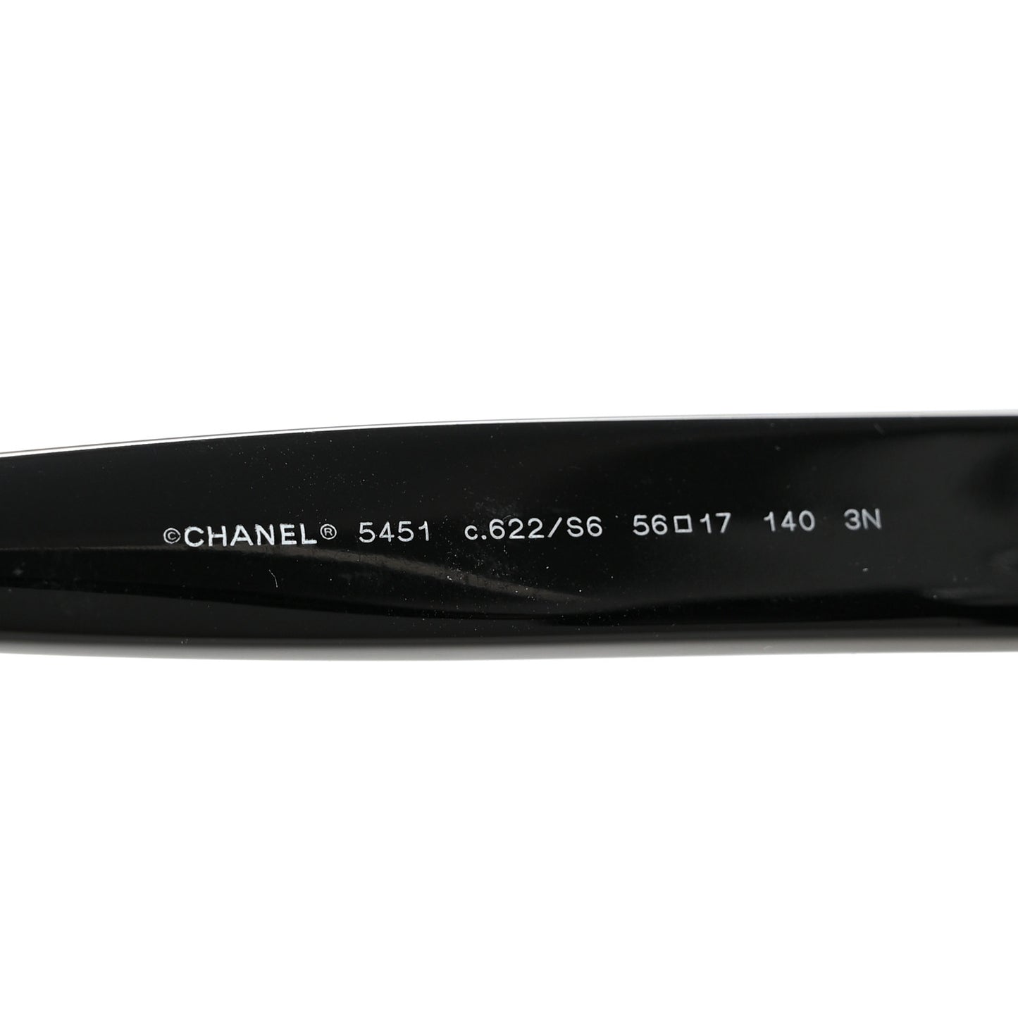 Acetate Sequin Round Sunglasses 5451-A Black
