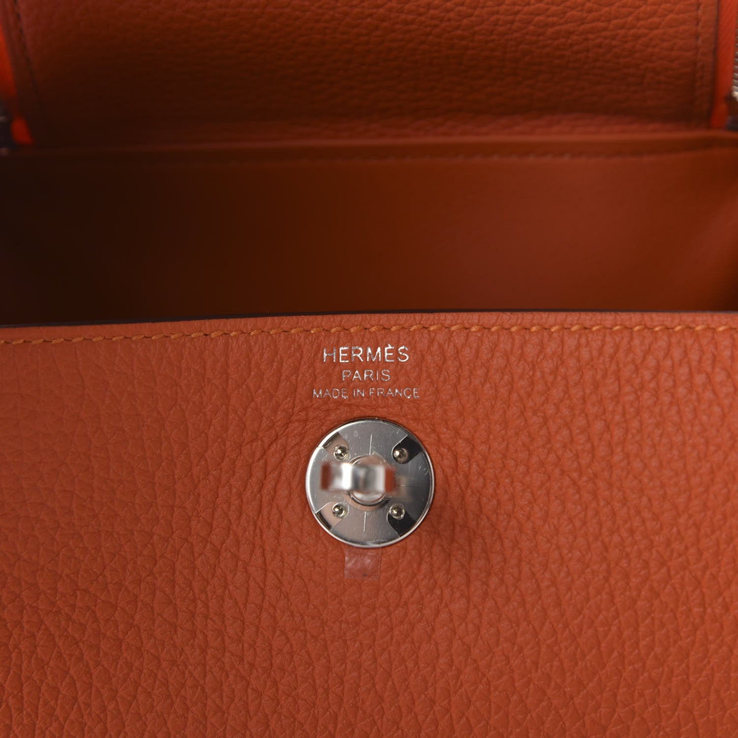 Hermes Taurillon Clemence Mini Lindy 20 Feu 8 of 10