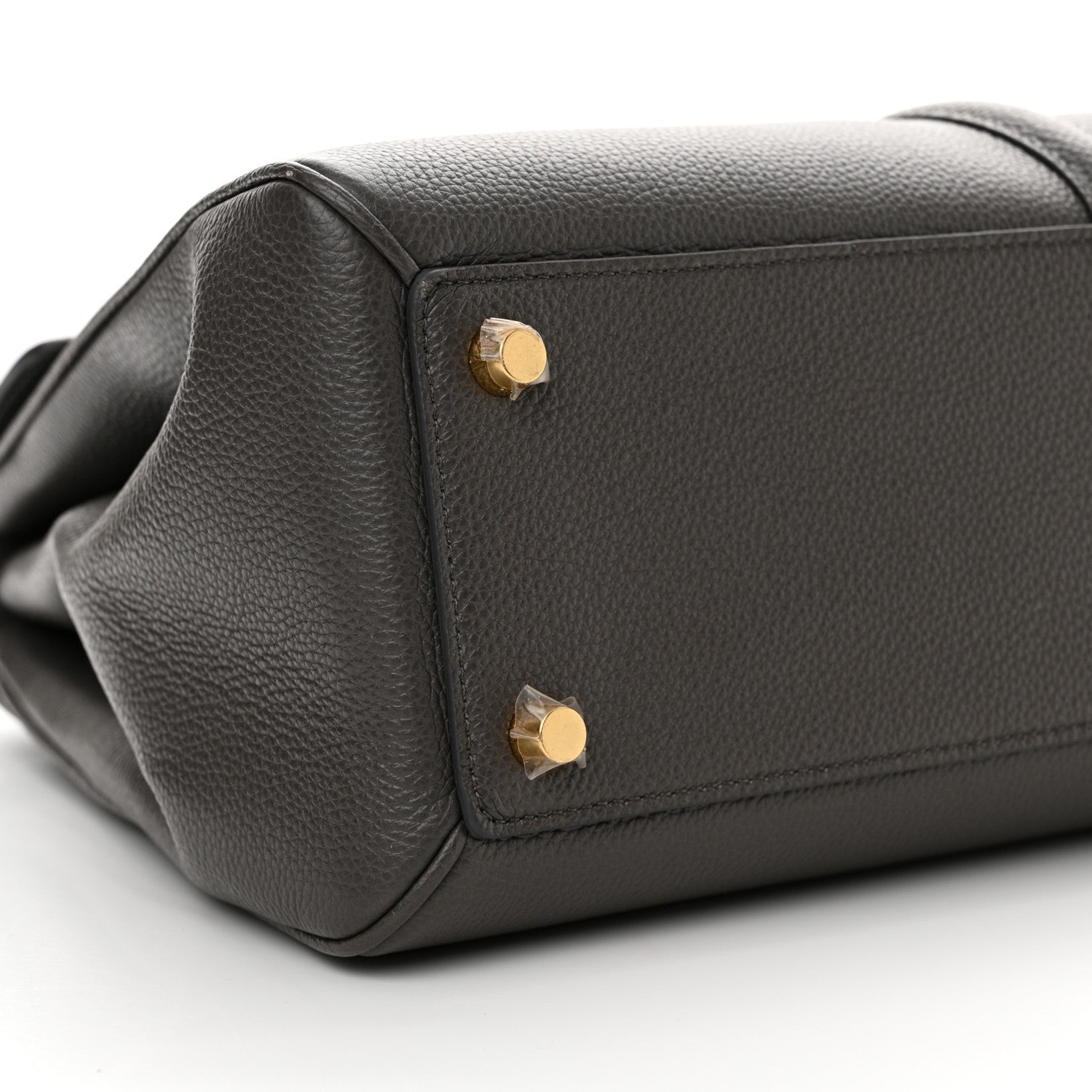 Celine Grained Calfskin Classique 16 Top Handle Bag Medium Grey 9 of 10