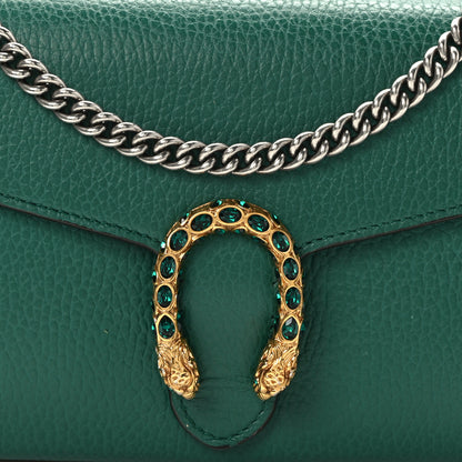 Gucci Calfskin Mini Dionysus Chain Wallet Emerald 7 of 10