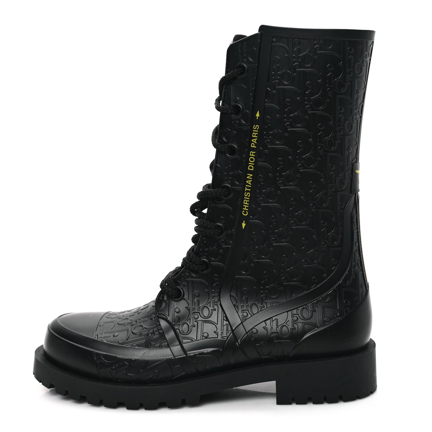 Oblique Rubber Diorcamp Boots 38 Black