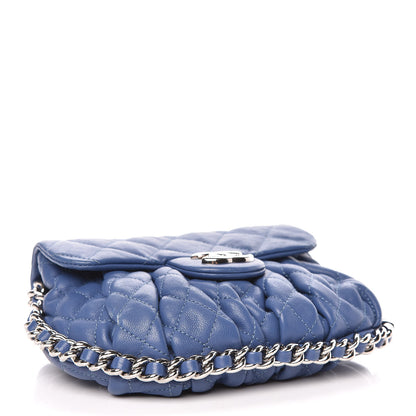 Chanel Washed Lambskin Quilted Mini Chain Around Flap Blue 4 of 10
