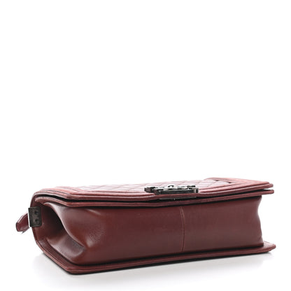 Chanel Lambskin Quilted Medium Boy Flap Burgundy 4 of 13