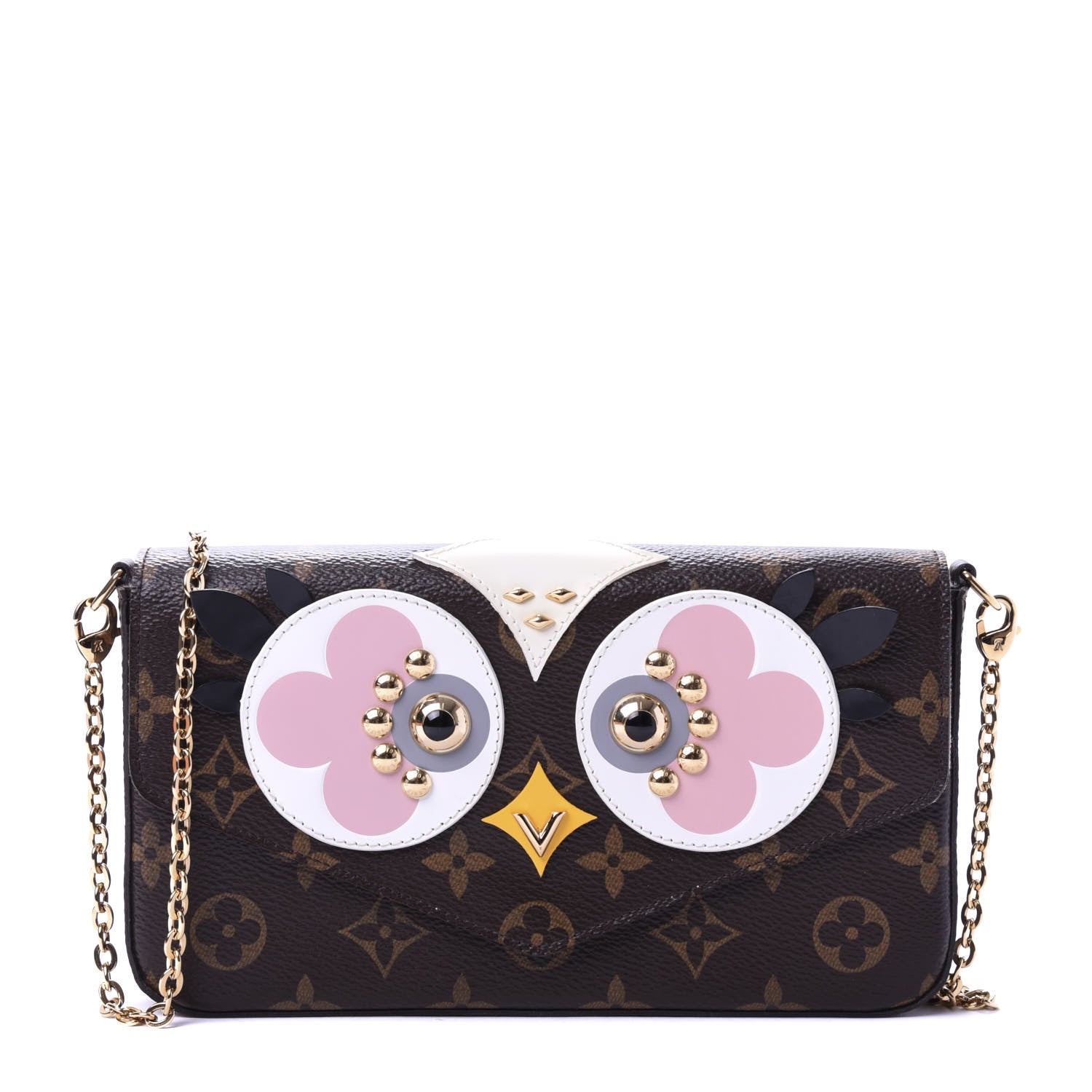 Louis Vuitton Monogram Lovely Birds Pochette Felicie Chain Wallet 1 of 12