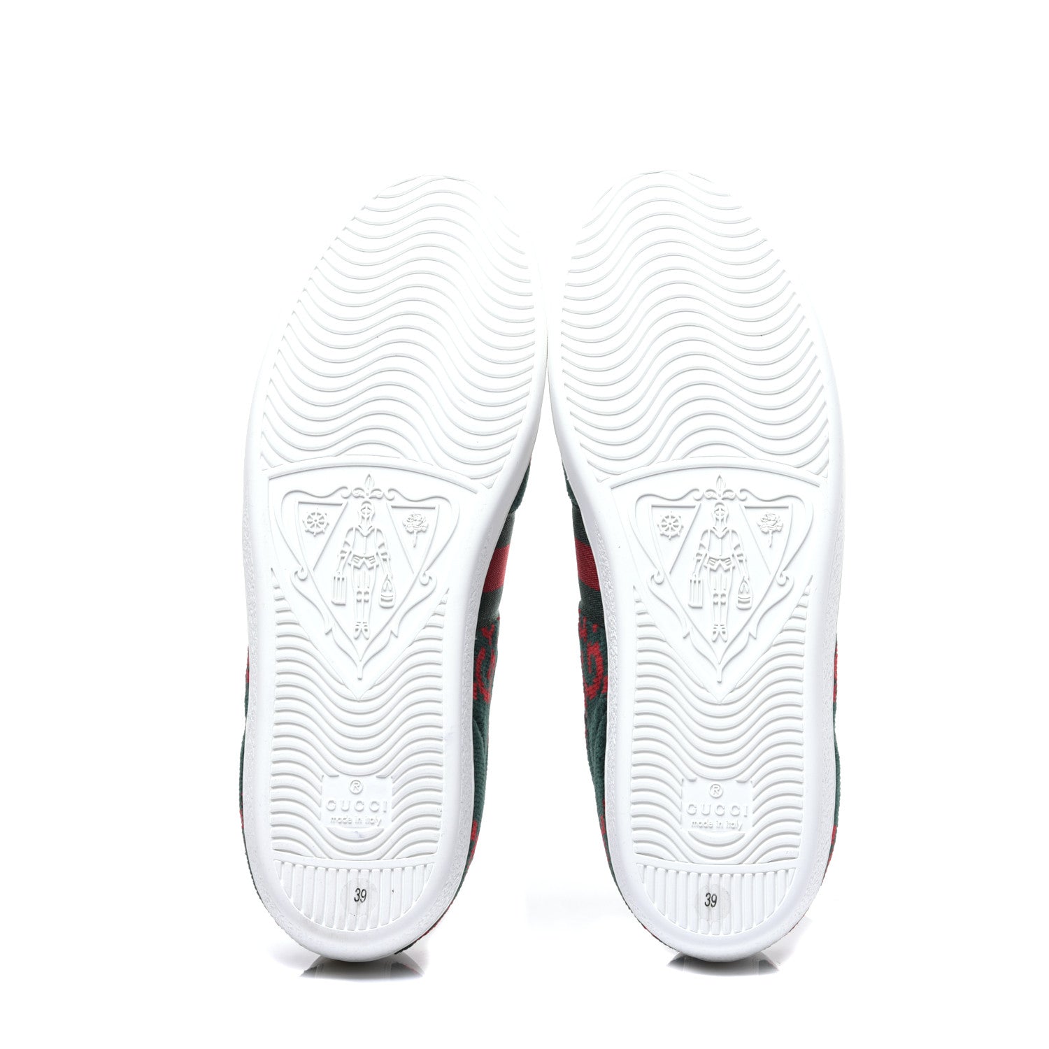 Gucci Terry Cloth GG Monogram Web Womens Ace Sneakers 39 Green Red 7 of 10