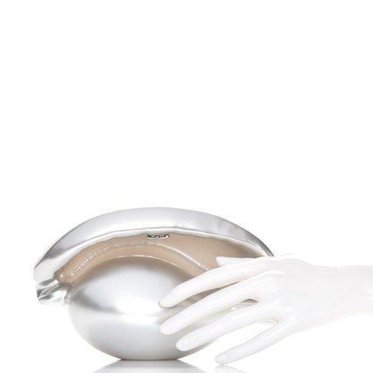 Chanel Plexiglass Conch Shell Minaudiere Clutch Silver 2 of 8