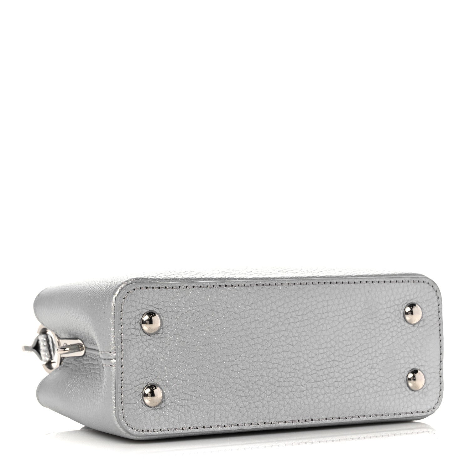 Louis Vuitton Taurillon Lizard Flower Chain Capucines Mini Silver 3 of 8