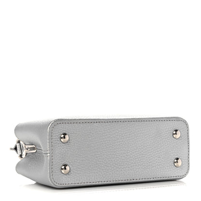 Louis Vuitton Taurillon Lizard Flower Chain Capucines Mini Silver 3 of 8