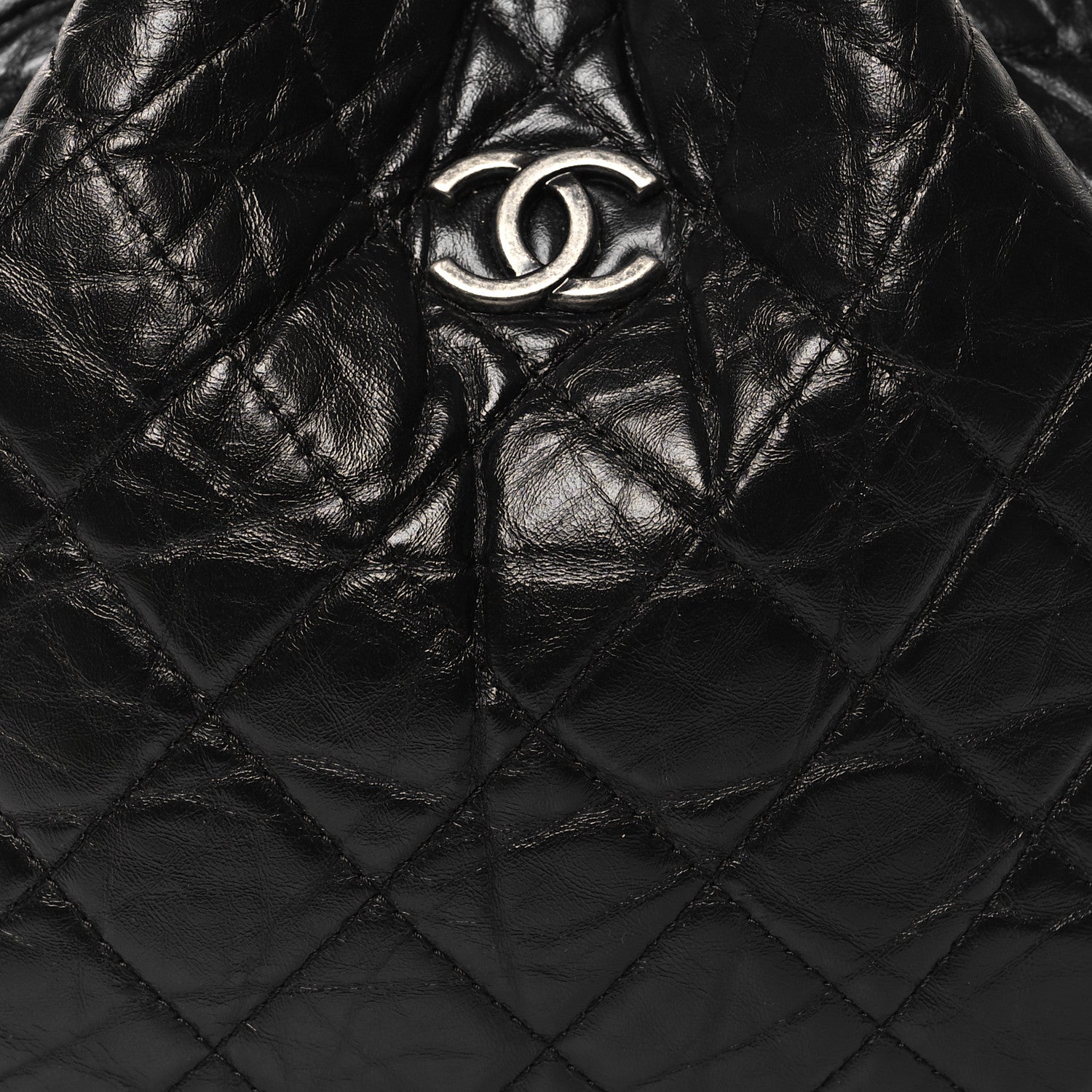 Chanel Aged Calfskin Quilted Gabrielle Backpack Black 8 of 14
