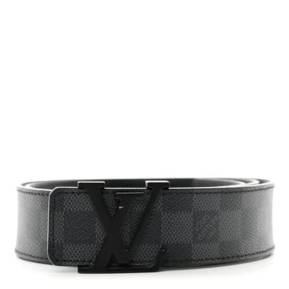 Louis Vuitton Damier Graphite 40mm LV Initiales Belt 95/38 1 of 7