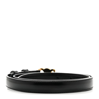 Celine Box Calfskin Small 18mm Triomphe Belt 75 30 Black 2 of 7