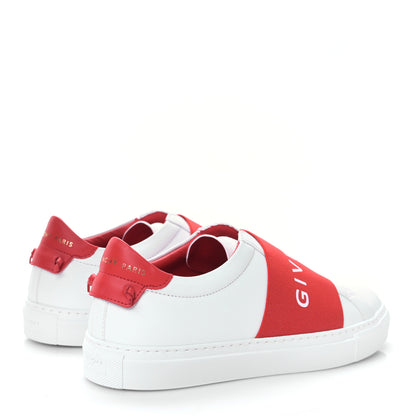 Givenchy Calfskin Band Logo Womens Urban Street Sneakers 38.5 White Red 4 of 8