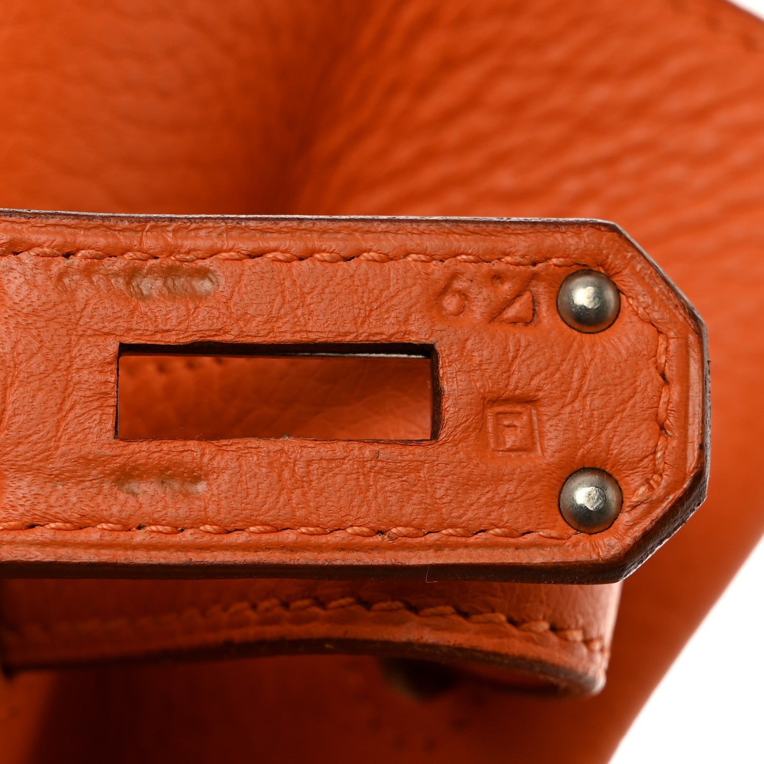 Hermes Taurillon Clemence Voyage Kelly 50 Orange 9 of 21