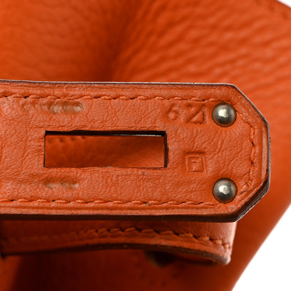 Hermes Taurillon Clemence Voyage Kelly 50 Orange 9 of 21