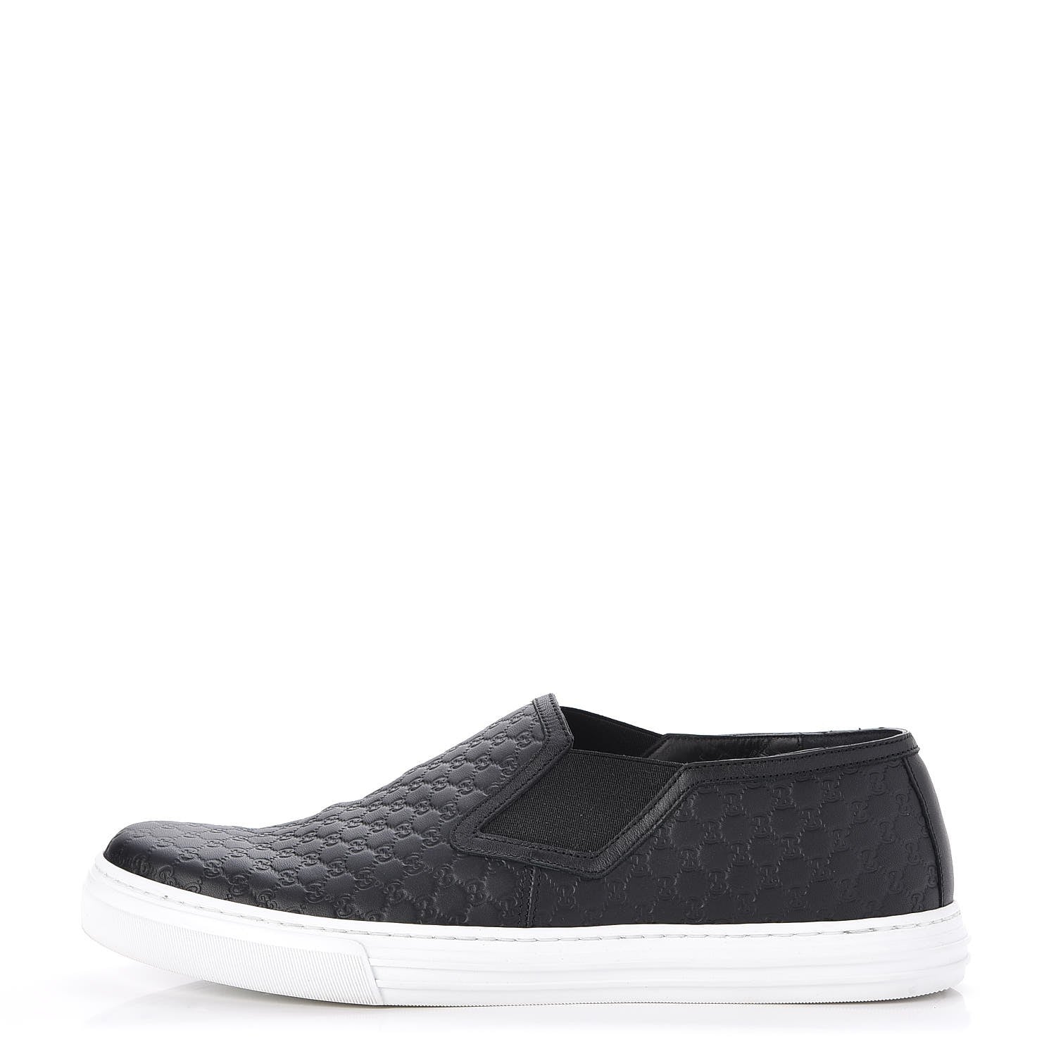 Gucci Microguccissima Mens Slip On Sneakers 8 Black 1 of 9