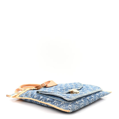 Louis Vuitton Monogram Denim Sac Plat Blue 4 of 11