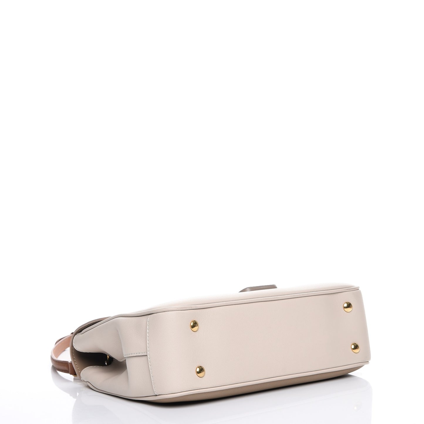 Trench Calfskin Medium DK88 Top Handle Bag Limestone Honey