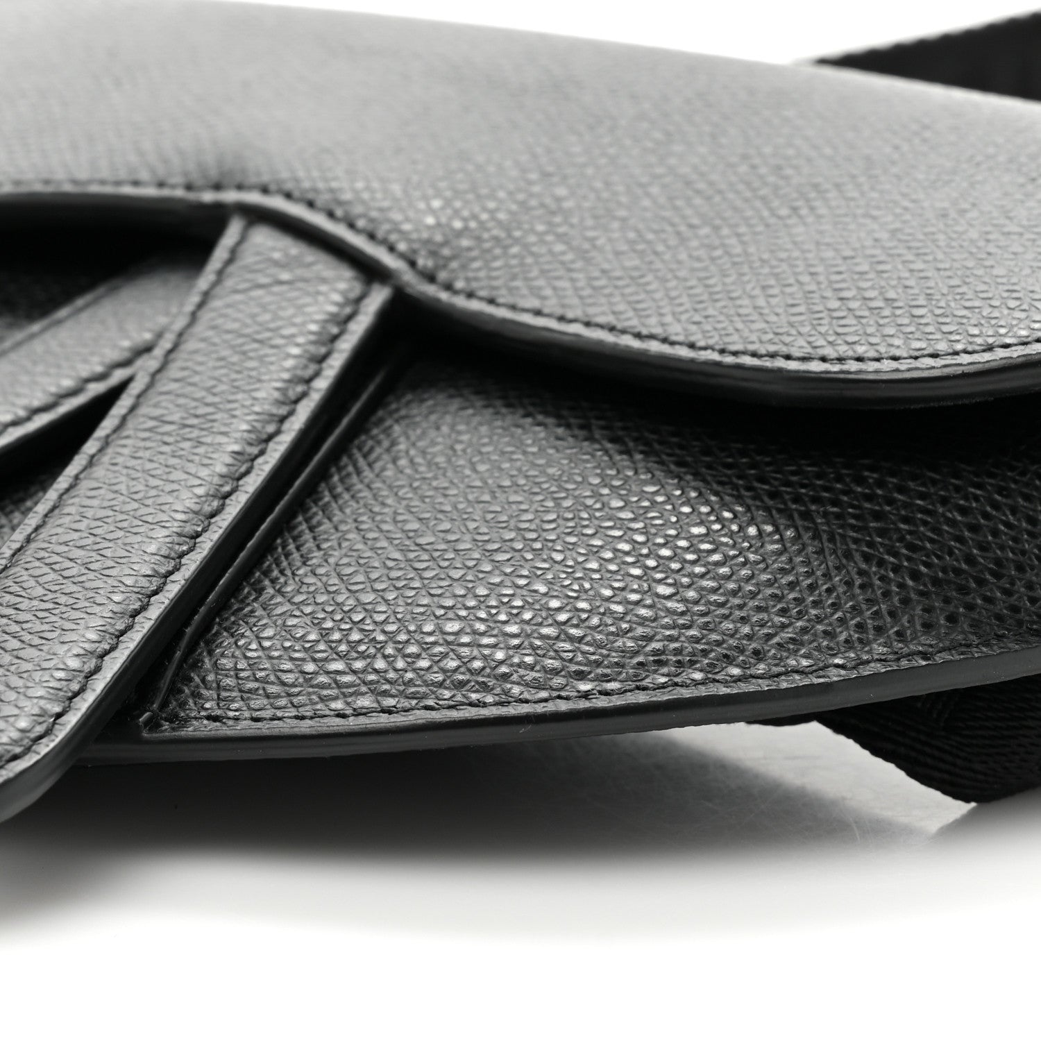Christian Dior Calfskin Saddle Belt Bag Black 7 of 10