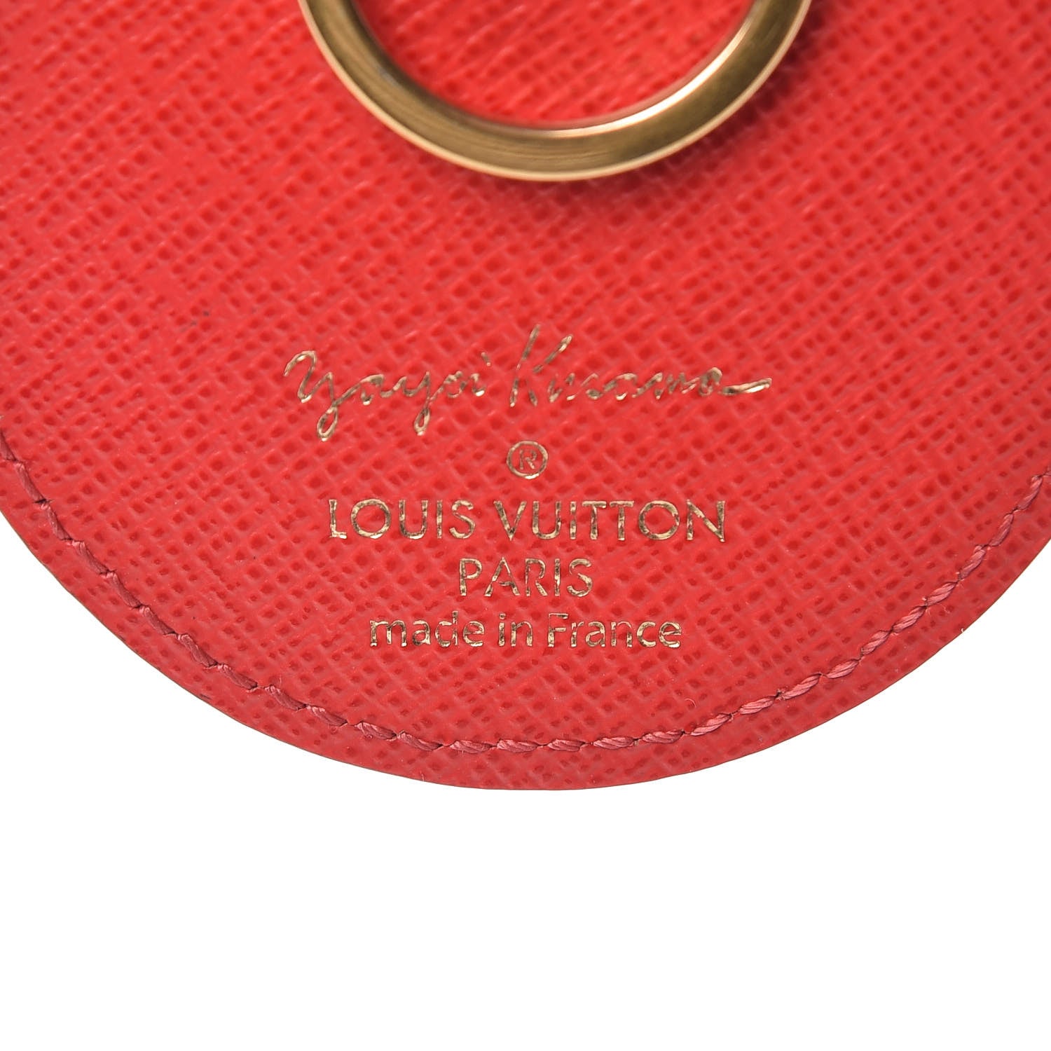 Louis Vuitton Monogram Kusama Pumpkin Dots Key Holder Red 3 of 3