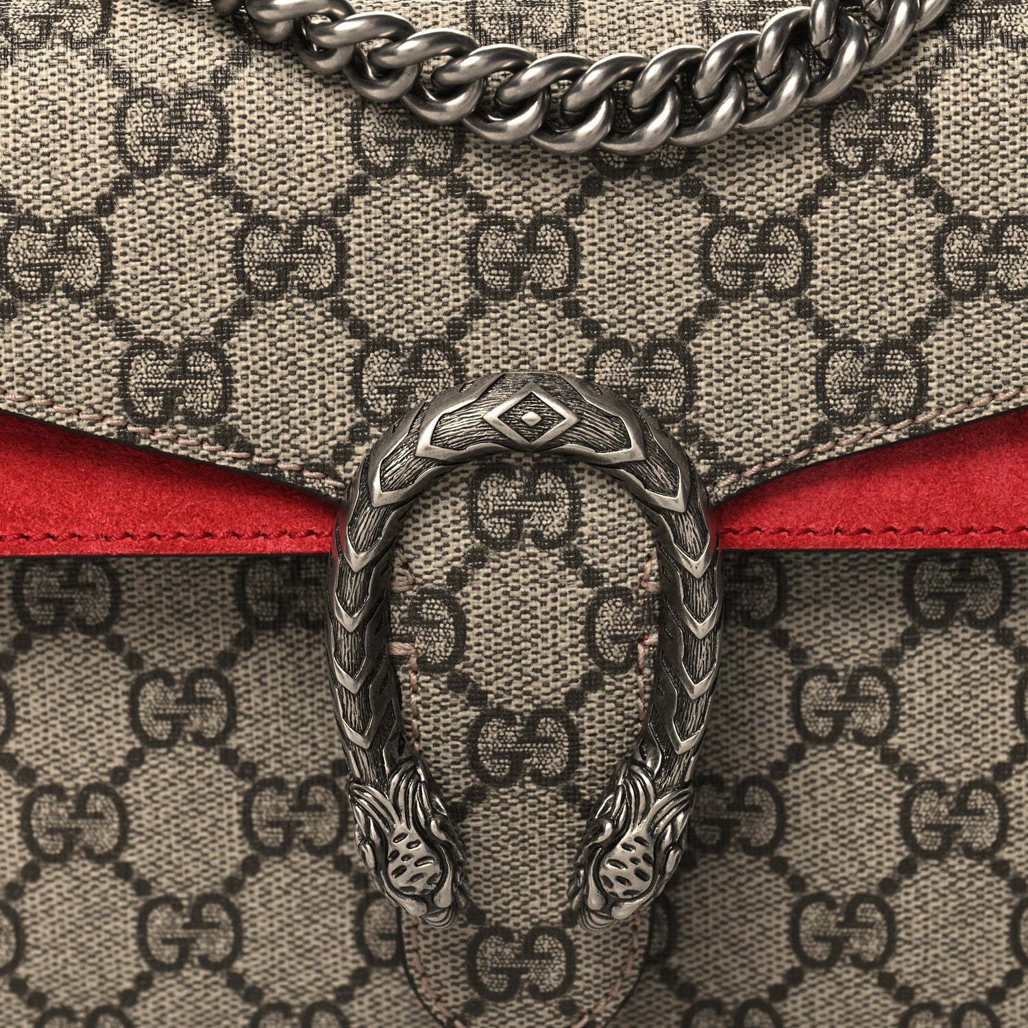 Gucci GG Supreme Monogram Mini Dionysus Shoulder Bag Hibiscus Red 8 of 11