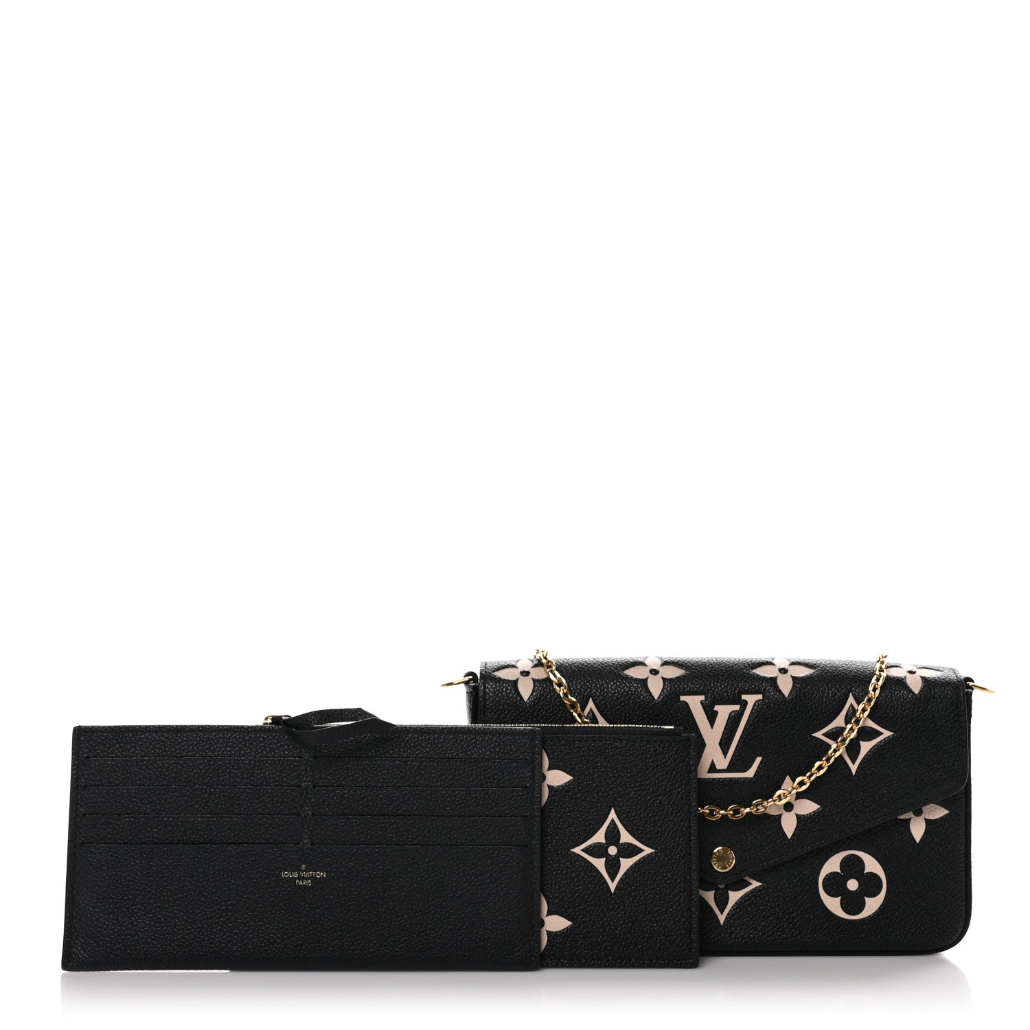 Louis Vuitton Empreinte Monogram Giant Felicie Pochette Black Beige 3 of 10