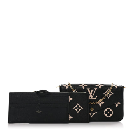 Louis Vuitton Empreinte Monogram Giant Felicie Pochette Black Beige 3 of 10