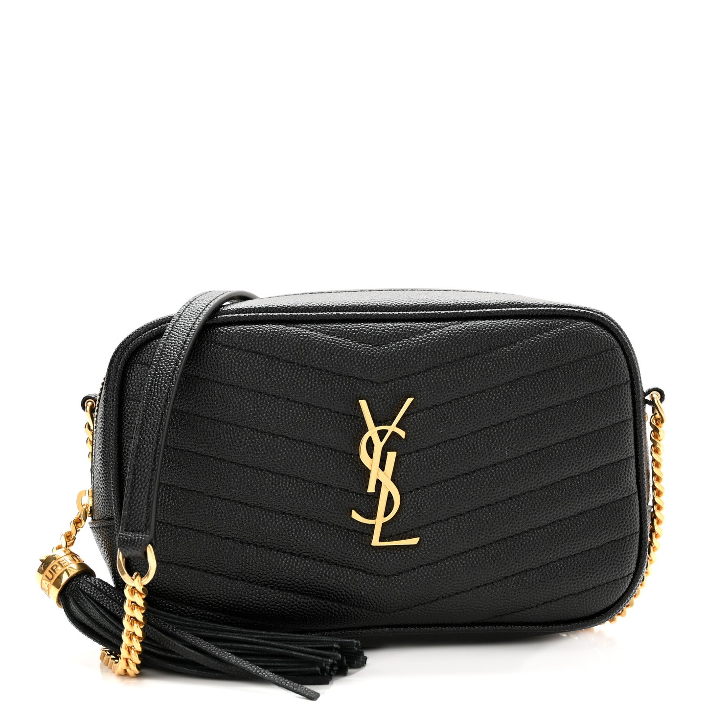 Grain De Poudre Matelasse Monogram Mini Lou Camera Bag Black