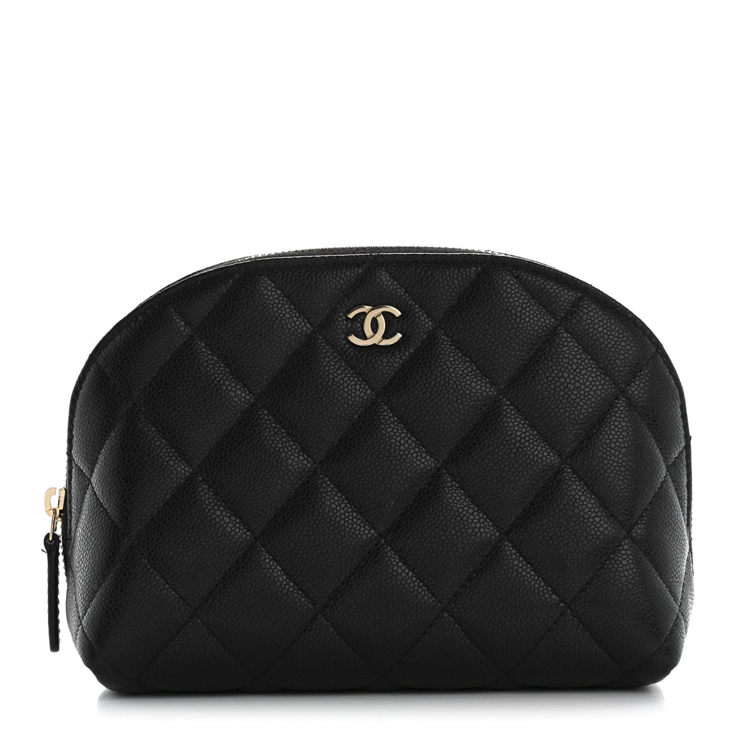 Caviar Quilted Cosmetic Case Black