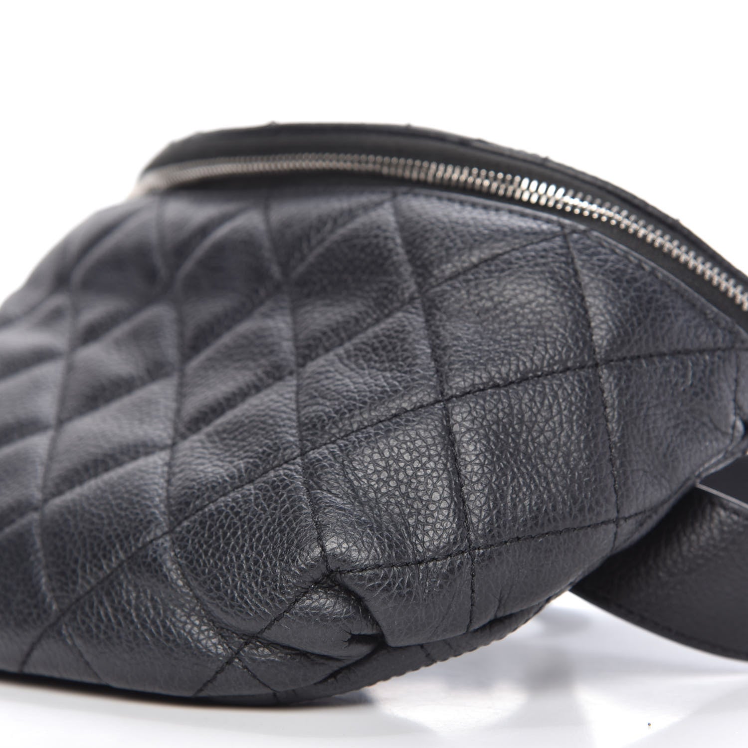 Chanel Grained Calfskin Quilted Waist Belt Bag Black 7 of 11