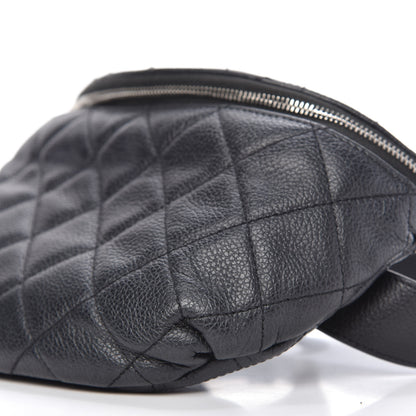Chanel Grained Calfskin Quilted Waist Belt Bag Black 7 of 11