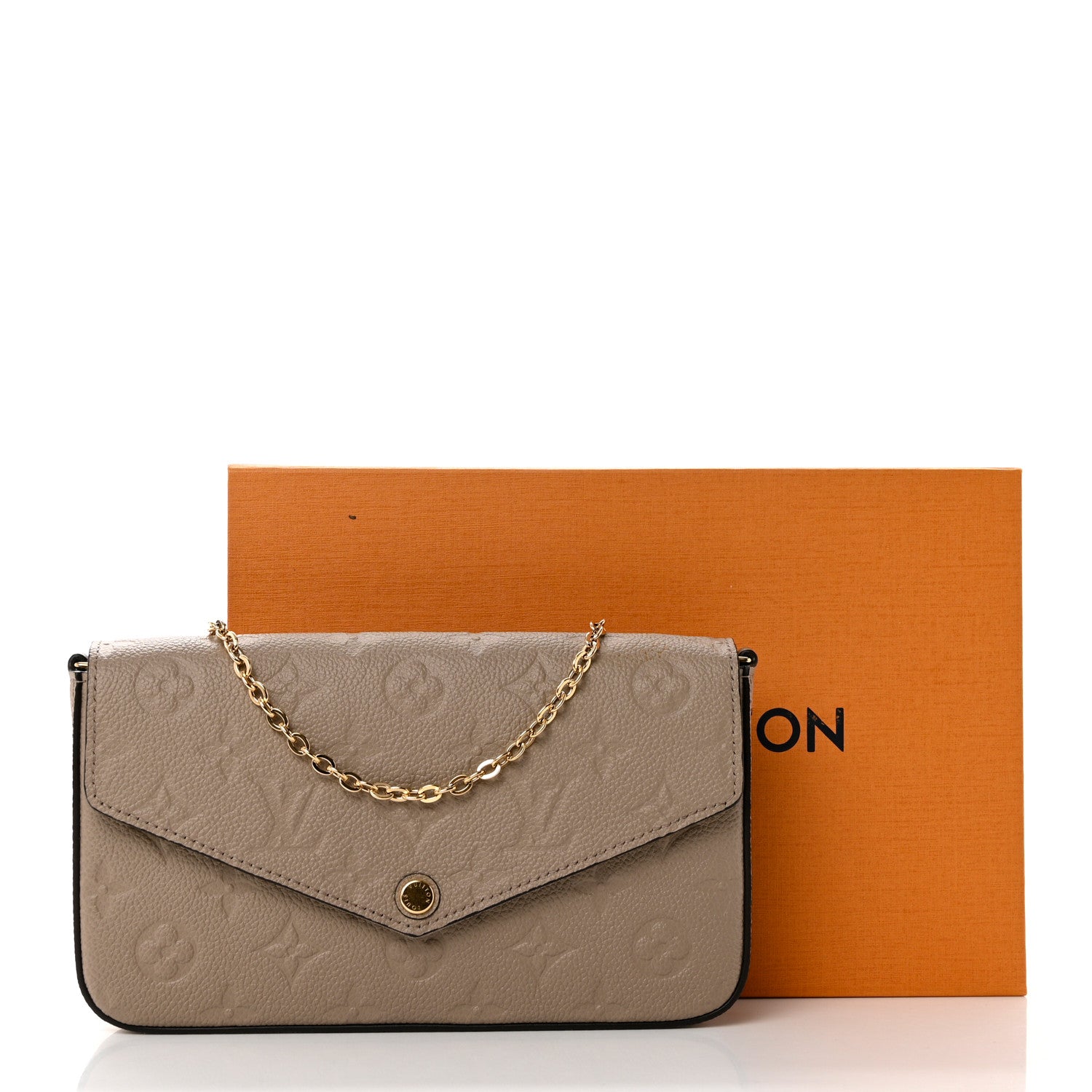 Louis Vuitton Empreinte Pochette Felicie Chain Wallet Tourterelle 9 of 9