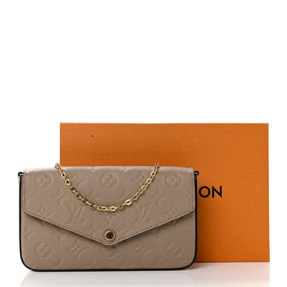 Louis Vuitton Empreinte Pochette Felicie Chain Wallet Tourterelle 9 of 9