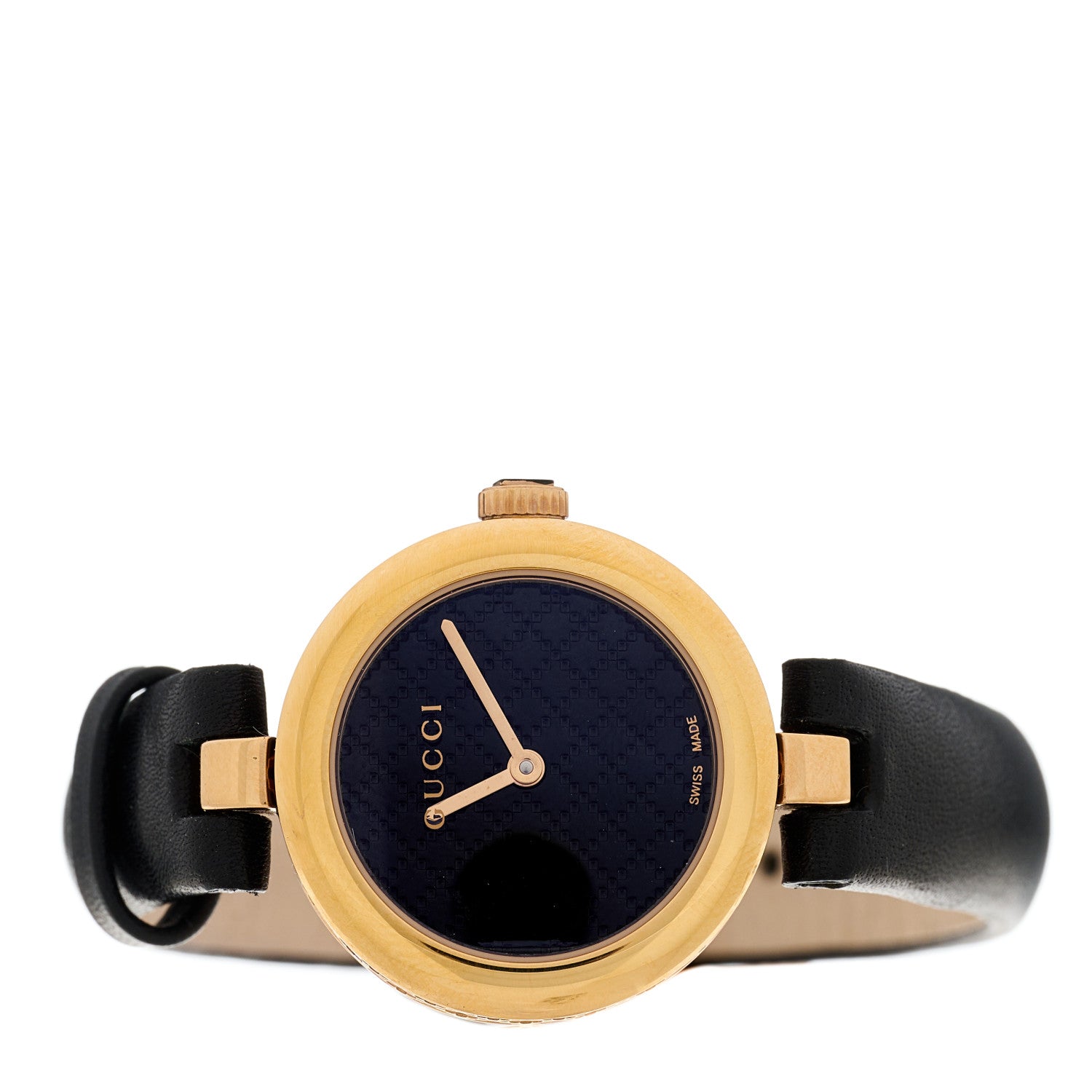 Gucci Stainless Steel Calfskin 27mm Diamantissima Quartz Watch Black 2 of 6