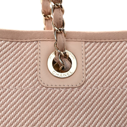Chanel Mixed Fibers Calfskin Small Deauville Tote Beige 11 of 13