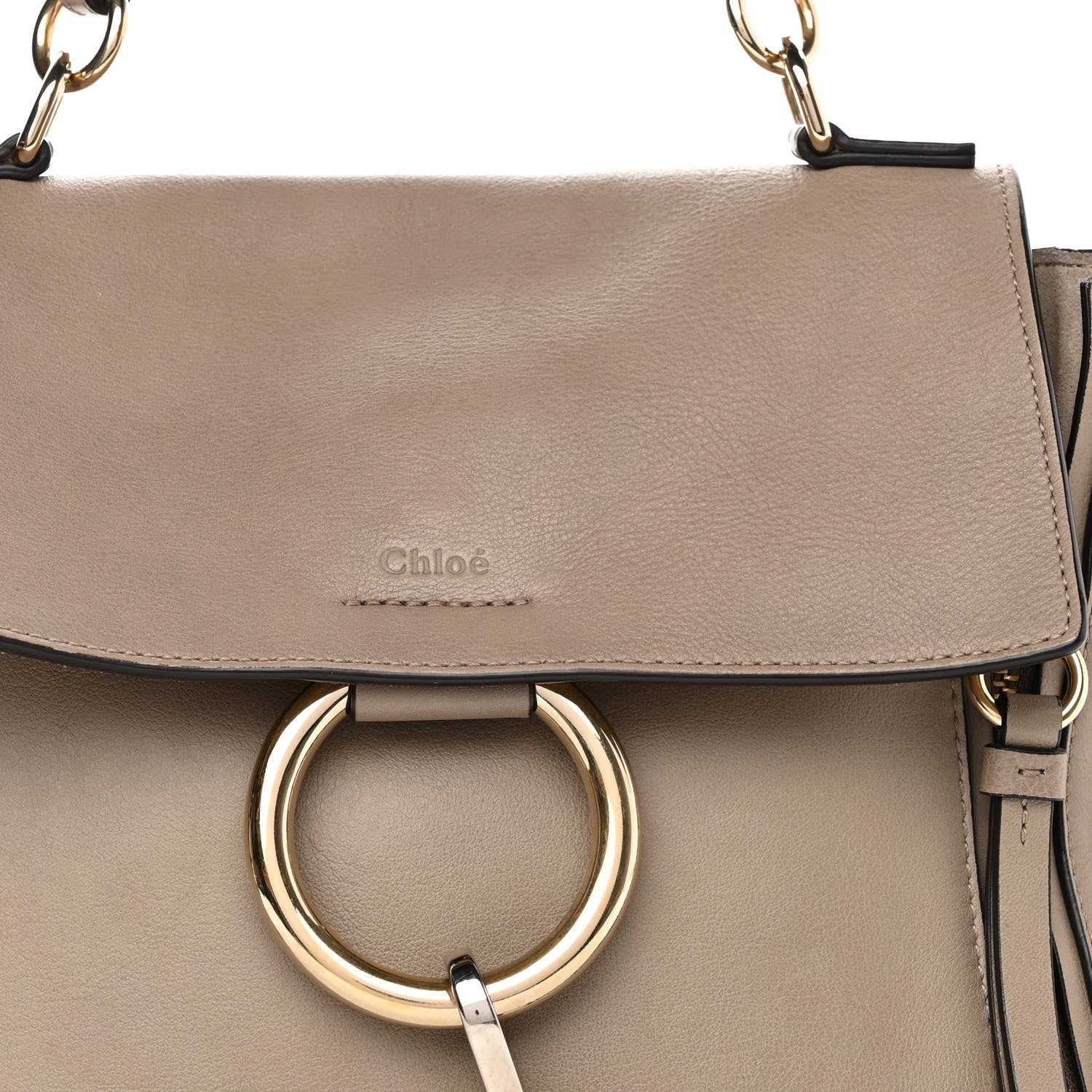 Chloe Calfskin Small Faye Day Shoulder Bag Motty Grey 9 of 12